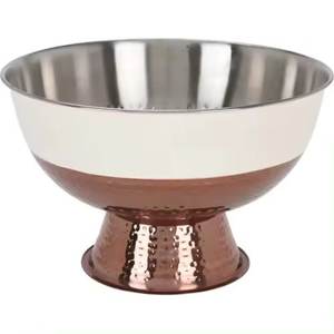 Cuencos de hielo de acero de diseño personalizado con base, barra chapada en cobre, cuenco de vino y champán para decoraciones de fiestas, enfriador y uso de cerveza - Product Image 4