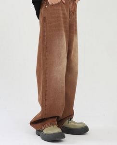 Pantalones Vaqueros de Mezclilla para Hombre, Estilo Informal, Lavados, de Pierna Ancha, Talla Grande, Personalizados con Etiqueta OEM - Product Image 3