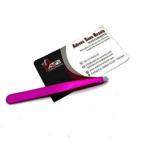 Pinza de Cejas con Punta Inclinada Rosa Intenso, Material de Acero Inoxidable Personalizable, Herramienta de Belleza para Depilación, Servicio OEM - Product Image 5