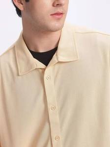 Chemise Homme Décontractée 100% Coton Coupe Régulière Solide Respirant Teint Uni Tricoté Tissage ODM Fourniture - Product Image 5