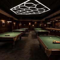Plafonnier LED modulaire hexagonal, lampe à panneaux carrés pour salle de billard, bar, salon
