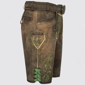 Oktoberfest Bavarian Lederhosen de la mejor calidad para hombre, 6XL tamaño personalizado, ajuste medio cómodo, lienzo corto, patrón de botones de tela sólida - Product Image 3