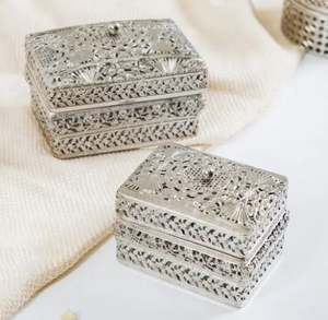 Boîte à bijoux décorative en métal en gros pour garder vos bijoux élégants dans un design luxueux et unique - Product Image 6