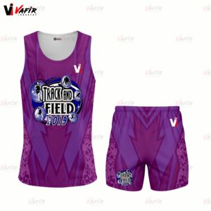 Ensemble d'uniformes d'athlétisme 100% polyester personnalisés unisexe Uniforme de piste de marathon sublimé à séchage rapide pour les sports d'été - Product Image 2