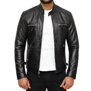 แจ็กเก็ตหนังสำหรับผู้ชายเสื้อแจ็คเก็ตหนังกันลม - Product Image 1