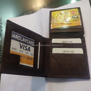 Cartera minimalista de cuero suave para hombre, billetera pequeña de gran capacidad con logotipo aleatorio, barata, nueva - Product Image 6