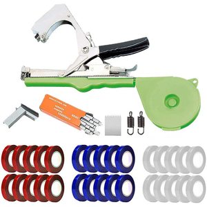 Kit completo de alicates para atar manual con 30 cintas de PVC y 10.000 grapas, herramientas manuales de jardín para plantas, vides, árboles - Product Image 1