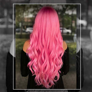Extensions de cheveux à pointe en I en kératine 21 #   Cheveux humains Remy roses, lisses, à pointe plate - Product Image 4