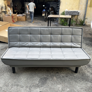 <b>Modern</b> 1.8m Convertible <b>Sofa</b> <b>Bed</b> Reclining and Foldable Wood Frame for Living Room Dining School HOBS01X Gray Color - Product Image 4