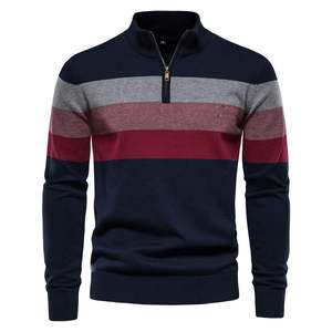 Sudadera con capucha y cremallera personalizada por sublimación al por mayor, estilo moderno, con media cremallera y cuello redondo, para hombre, de invierno, bordada, estilo urbano. - Product Image 1