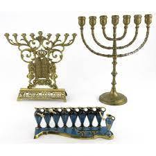 Premium Finish Brass Menorah Candle Holder Hanukkah Candle Stand Jewish <b>Lamp</b> Decorative Home Decor - Product Image 2