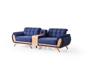 เตียงโซฟาปรับนอนได้ทันสมัยหรูหราบ้านร่วมสมัยโรงแรมวิลล่าใช้วัสดุผ้าสำหรับห้องนั่งเล่น - Product Image 2