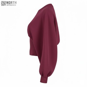 Sudadera de Hombre de Alta Calidad en Felpa de Poliéster/Algodón, Diseño de Cuello Redondo, Bordado Personalizado, Tinte Liso, Gran Venta - Product Image 3