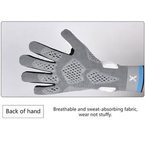 Gants de gardien de but en cuir unisexe de haute qualité professionnels, forte adhérence, contrôle antidérapant, fermeture à boucle auto-agrippante, respirants, doigts entièrement couverts - Product Image 6