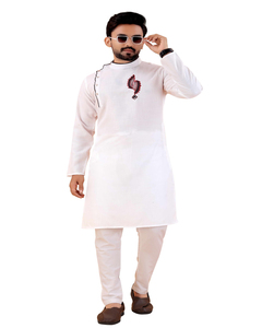 Fashionable Wear Kurta and <b>Pyjama</b> Readymade Cheap Low Price Indian Men Wear Manufacturing Wholesale Surat - Product Image 1