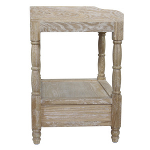 ตู้ข้างเตียงไม้มะม่วงสไตล์ยุโรปสมัยใหม่ ดีไซน์หรูหราแบบเรียบง่าย พับเก็บได้ 2 ลิ้นชัก เคลือบแลคเกอร์ - Product Image 5