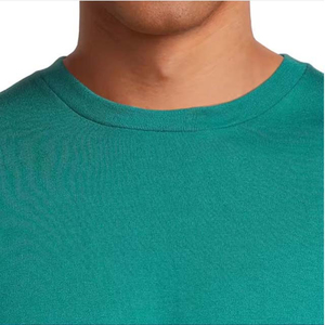 T-shirt d'été à col rond pour hommes de haute qualité Logo personnalisé conçu uni surdimensionné à manches courtes pas cher prix tissu tricoté formel - Product Image 4