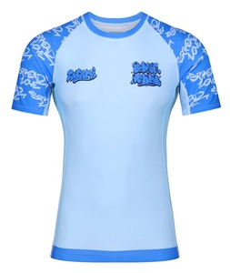 Quick-Dry Digital Print Rash Guard for Adults Men's Long Sleeves Rash Guard Solid Color Quick Dry Breathable - Product Image 1