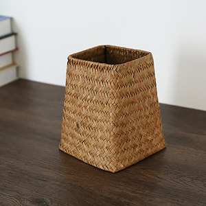 Seagrass pen holder cute design top quality weaving sea grass <b>pencil</b> stationery storage basket - Product Image 4