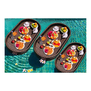 Bandeja de servicio flotante para Pooly Nuevo diseño Flotador de ratán Mesa de ratán Bebida de Vietnam Bandeja flotante de formas múltiples - Product Image 3