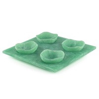 Plateaux et bols décoratifs faits à la main en résine de quartz rose, écologiques, sans danger pour les aliments, compatibles micro-ondes, pour la maison, l'hôtel, la table