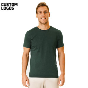 Camiseta transpirable de algodón 100% de manga corta en blanco de verano para hombre - Product Image 1