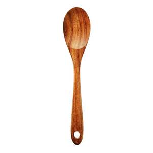 Cuchara sólida de madera de Acacia, juego de servidor de ensalada de madera de 2 artículos de cocina únicos hechos a mano - Product Image 1