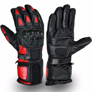 Biker Racers Genuine Cowhide Leather Gloves Waterproof Breathable High-quality Unisex Winter Printed Custom Team Name - Product Image 5