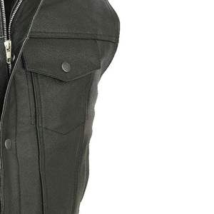 Gilet de motard en cuir marron de qualité supérieure pour homme, imperméable, coupe-vent, respirant, sans manches, décontracté, fermeture éclair, port dissimulé - Product Image 6