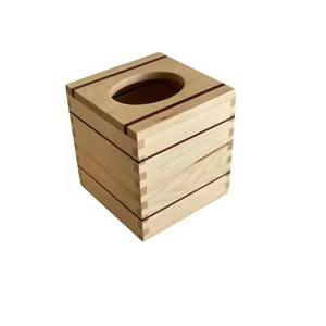 Caja de Pañuelos de Madera Natural de Primera Calidad, Dispensador de Pañuelos Elegante con Soporte Floral Único - Product Image 5