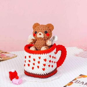 Tazas Decorativas <span class=keywords><strong>con</strong></span> <span class=keywords><strong>Forma</strong></span> <span class=keywords><strong>de</strong></span> Corazón, Hechas a Mano y Personalizadas <span class=keywords><strong>de</strong></span> Fábrica, <span class=keywords><strong>con</strong></span> Muñecos <span class=keywords><strong>de</strong></span> Animales Desmontables, Ideales para Decoración del Hogar - Product Image 2