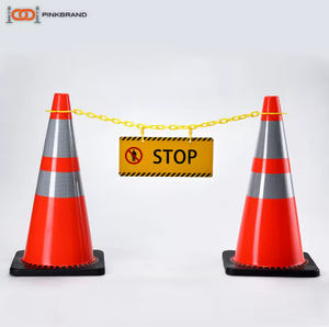 Cadena de poste corto de plástico de un solo color personalizada de 50M y 6MM para gestión de multitudes empaquetada para un uso fácil - Product Image 3