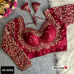 Most Beautiful <b>Women</b> Wear Blouse Collection Indian Heavy Embroidery and <b>Sequence</b> Work Full Sleeve Blouse <b>for</b> Wedding Wear Saree - Product Image 2