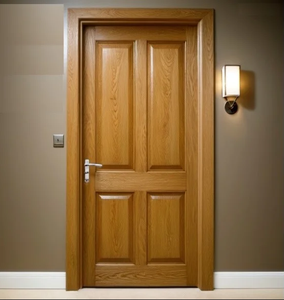 Nouvelle conception moderne minimaliste, porte intérieure en MDF résistante à l'humidité pour villa, avec surface finie en PVC polymère imitation bois - Product Image 3