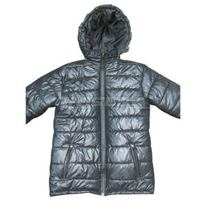 Veste matelassée brillante pour homme, de haute qualité, coupe-vent, fabricant de vêtements d'extérieur OEM, faible MOQ, veste matelassée imperméable à capuche - Product Image 1