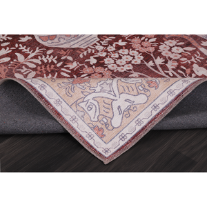 เน็ตไลน์ โฮมดีโปพรมพื้นที่นามธรรมสีน้ำเงินแบบดั้งเดิม ดีไซน์ซักได้ R4 - Product Image 6