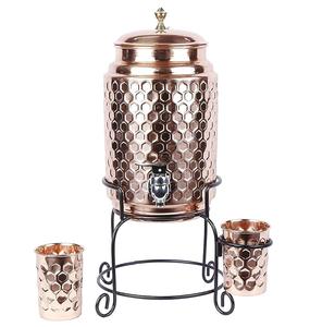 Distributeur d'eau en cuivre pur imprimé de vente chaude pour la maison hôtel restaurant avantages pour la santé en cuivre Design moderne fête verres - Product Image 6