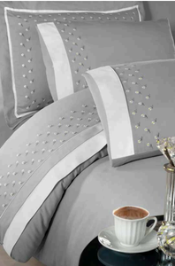 Hiện đại vua kích thước 6-Piece bedding Set XL Duvet cover được trang bị tấm 2 tiêu chuẩn Vỏ Gối 2 Oxford gối cotton satin 29 - Product Image 5