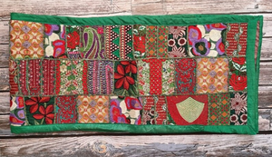 Indian Handcrafted Patchwork Cotton Dining Table <b>Runner</b> Embroidered Handmade Wedding Table Cloth & Wall Hanging Tapestry Decor - Product Image 4