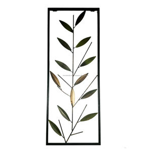 การตกแต่งผนังรูปใบไม้สีทองการตกแต่งผนังบ้านศิลปะสมัยใหม่กรอบตกแต่งผนังโลหะแขวนผนังสำหรับห้องนั่งเล่นสำนักงานห้องนอนโรงแรม - Product Image 5