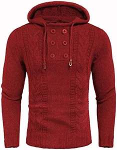 Pull à capuche pour homme en fibre de bambou 100% imprimé animal, pull décontracté avec logo sur le devant, haut tendance - Product Image 1