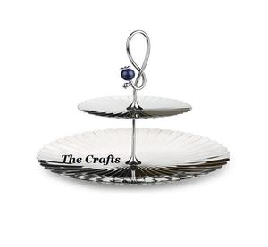 Latest Design Cake Stand Gold Color <b>Iron</b> And Acrylic Cake Stand Finest Quality Tabletop Cake Server Stand - Product Image 6