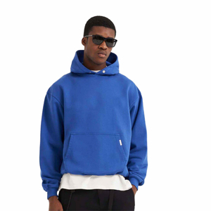 Sweat à capuche surdimensionné personnalisé Streetwear 100% coton pour hommes de haute qualité avec épaule tombante Style décontracté pour la saison d'hiver - Product Image 2