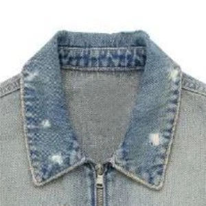 Nouveauté Veste en jean bleue longue 100% coton pour femmes avec vestes et manteaux en jean vintage de style détresse pour femmes - Product Image 3