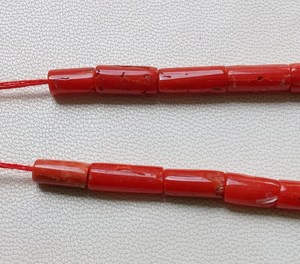 Cuentas DE CORAL ROJO AAA, 100% cuentas naturales de coral rojo de 16 pulgadas, coral pulido, cuentas de tubo de coral liso para la fabricación de joyas de collar - Product Image 3