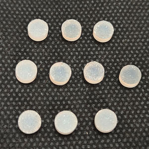 Cristal d'agate plat rond de 6mm Druzy blanc naturel 1.13 Cts pierre précieuse en vrac pour la fabrication de bijoux fournissant des pierres Druzy - Product Image 6
