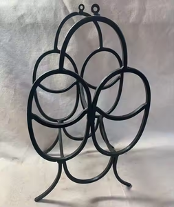 Supports d'affichage de stockage de vin de support de bouteille de vin en métal avec le support de bouteille de vin rouge de table de finition par impex de décor - Product Image 3