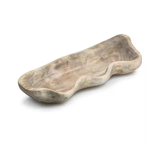 Rustic Wooden <b>Bowl</b> Eco-Friendly Acacia Wood Candle Holder Custom Logo Rustic Farmhouse <b>Dough</b> <b>Bowl</b> Low Price - Product Image 2