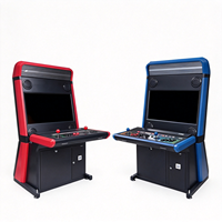 Borne d'arcade professionnelle standard d'exportation, écran LCD 32 pouces, 2 joueurs, 6 boutons, manettes rouge et bleue, double tension 110V/240V, LED, pleine taille