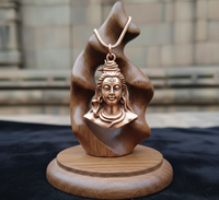 Collier chaîne à maillons spirituels en argent 925 plaqué or rhodié 24 carats |   Pendentif Chakra Shiva Nataraja |   Cadeau de méditation pour une fête